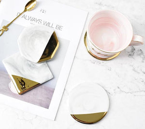 Marble & Gold Coaster