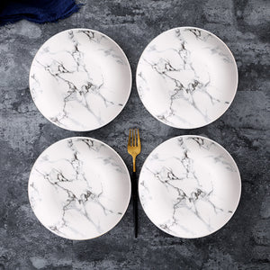 marble plate set 4 pcs