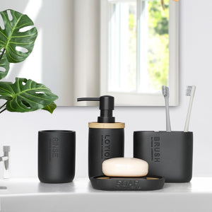 B&W Wood Bathroom Kit