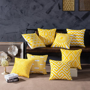 Geometric Yellow Embroidered Collection