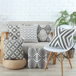 Geometric Gray Embroidered Collection