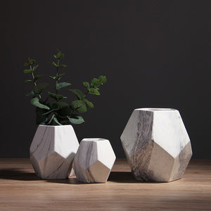 Geometric-II Marble Vase Collection