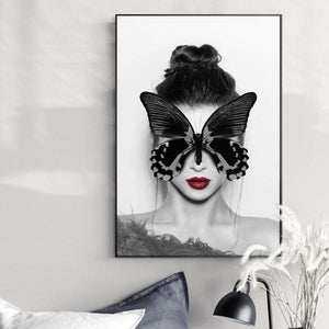 Butterfly & Red Lips