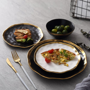 Black and Gold Plates