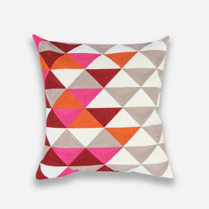Embroidered Geometric Pillow Cases Collection