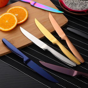 colorful knives set